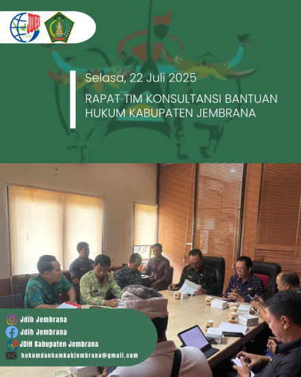 RAPAT TIM KONSULTANSI BANTUAN HUKUM KABUPATEN JEMBRANA