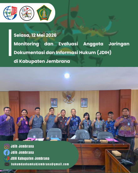 MONITORING DAN EVALUASI JDIH DI KABUPATEN JEMBRANA